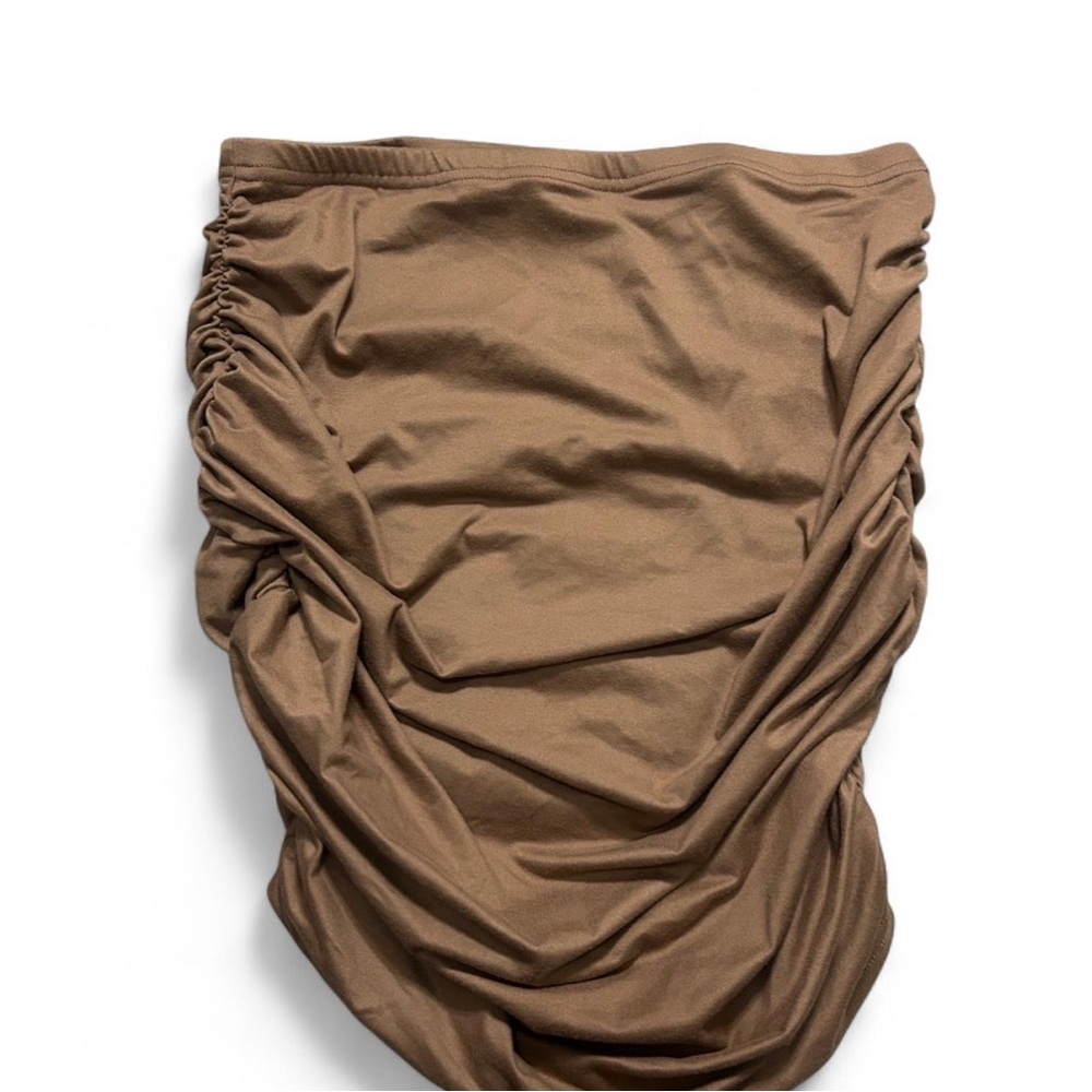 Tan Ruched Two Piece Set - Picture 2 of 4